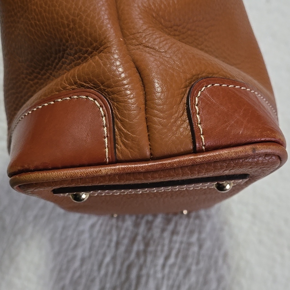 Dooney & Bourke Cognac Pebble Leather Hobo Bag Great Everyday Bag Roomy - Picture 8 of 13